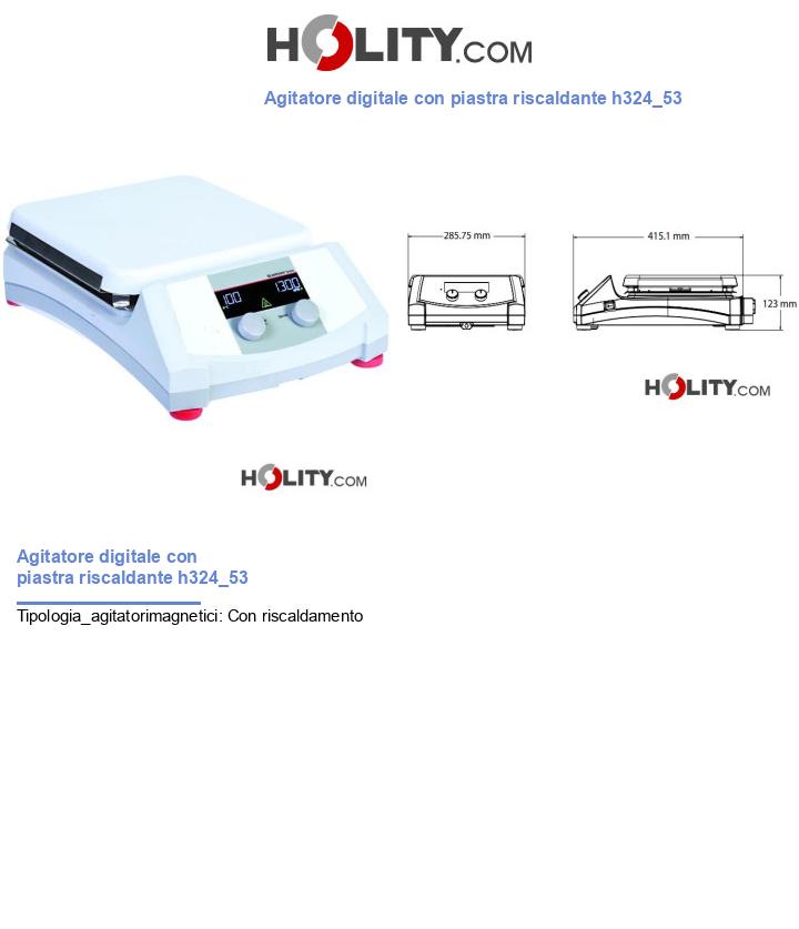 Agitatore digitale con piastra riscaldante h324_53