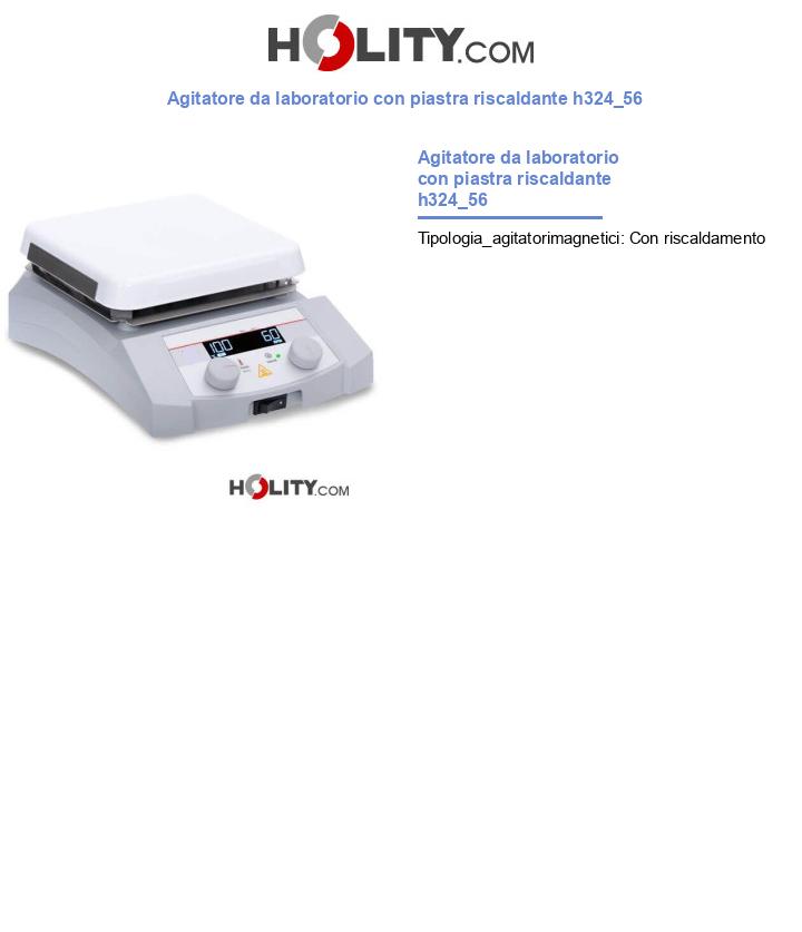 Agitatore da laboratorio con piastra riscaldante h324_56