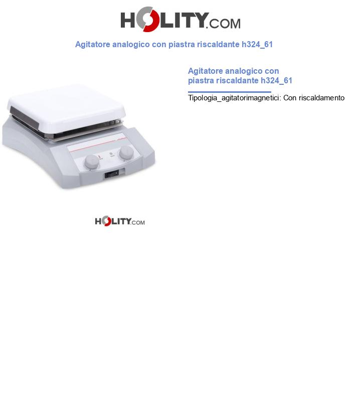 Agitatore analogico con piastra riscaldante h324_61
