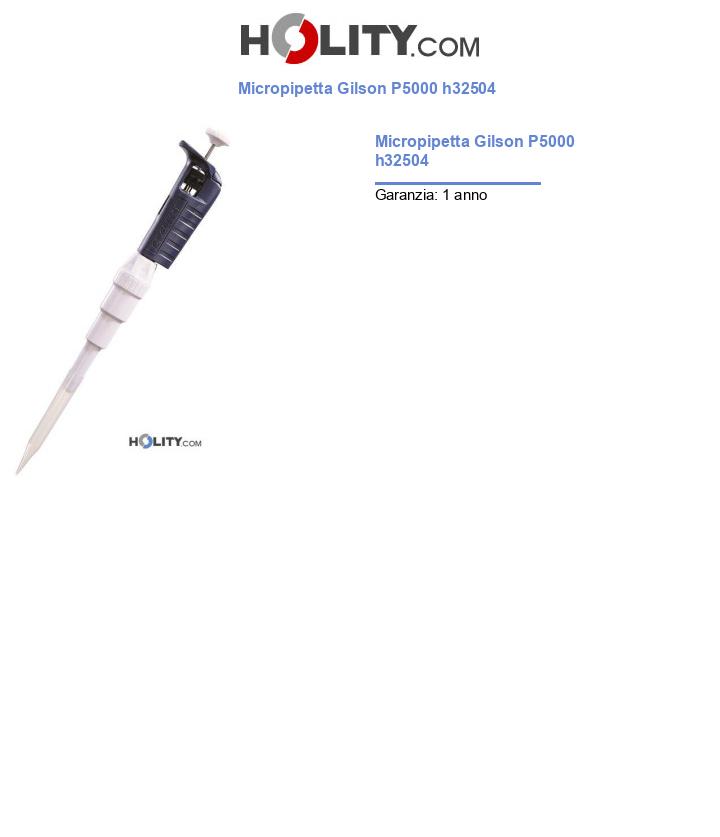 Micropipetta Gilson P5000 h32504