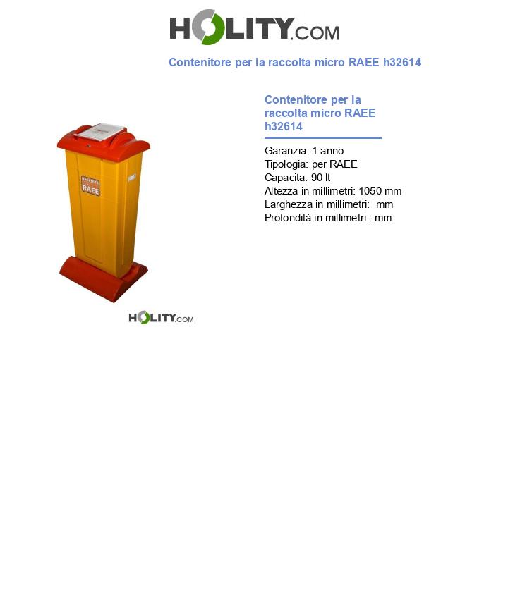 Contenitore per la raccolta micro RAEE h32614