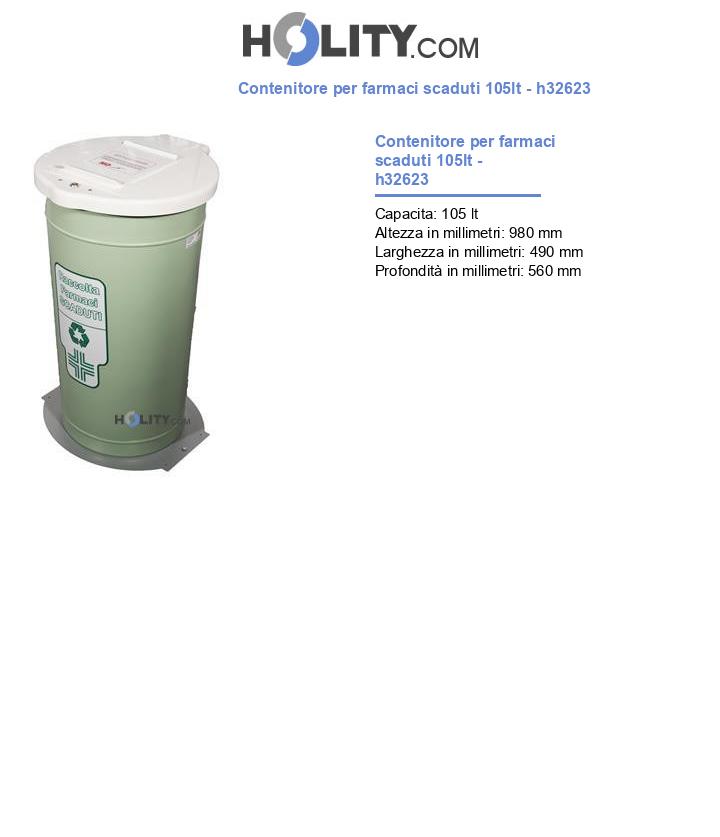 Contenitore per farmaci scaduti 105lt - h32623