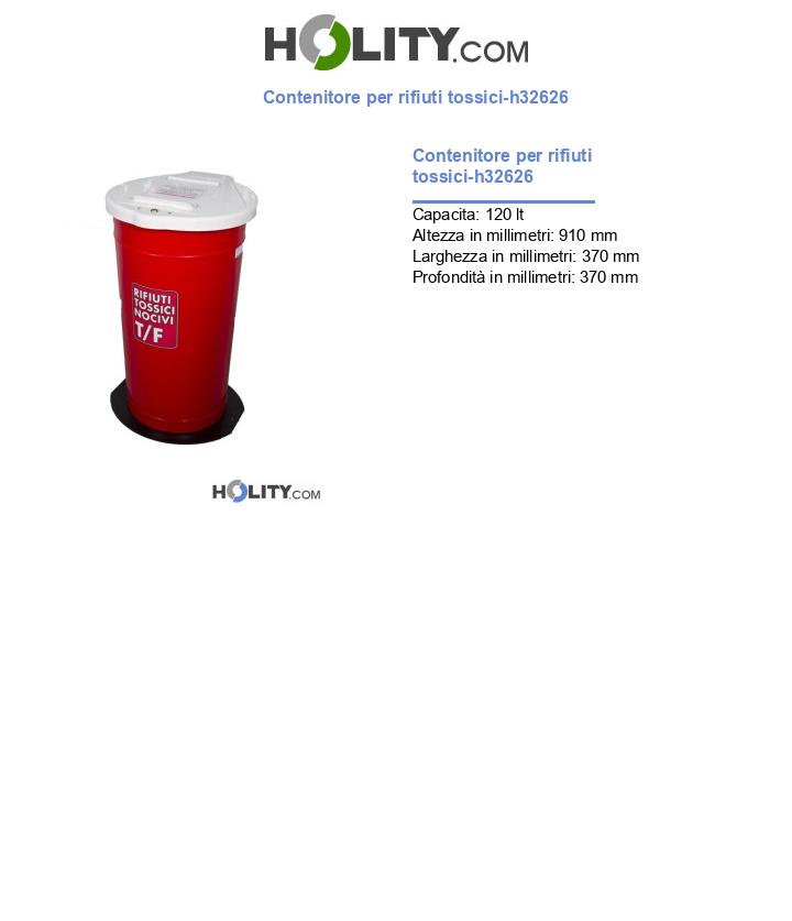 Contenitore per rifiuti tossici-h32626