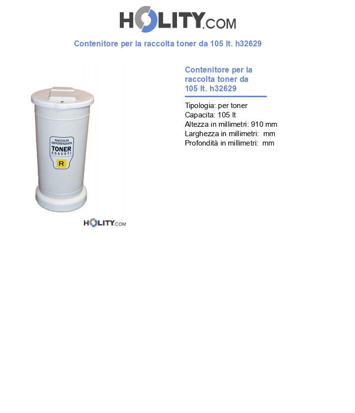 Contenitore per la raccolta toner da 105 lt. h32629