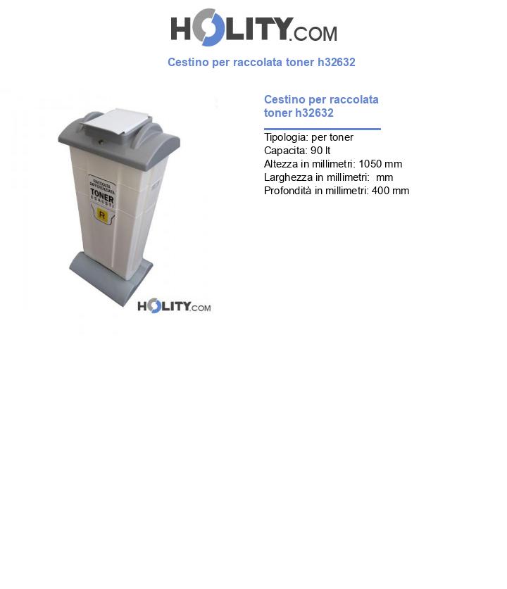 Cestino per raccolata toner h32632