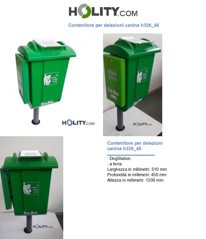 Contenitore per deiezioni canine h326_46