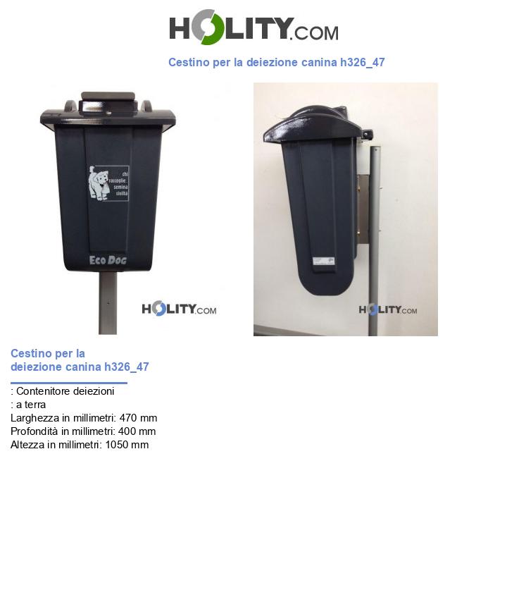 Cestino per la deiezione canina h326_47