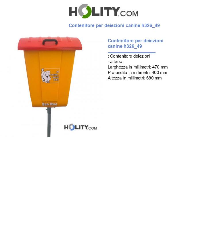 Contenitore per deiezioni canine h326_49