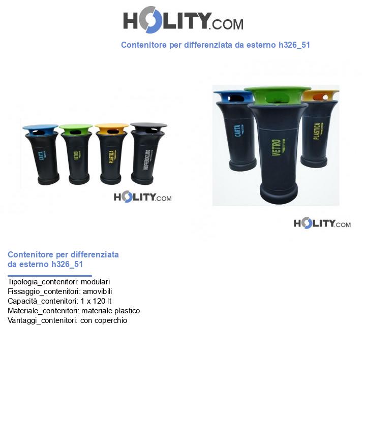 Contenitore per differenziata da esterno h326_51