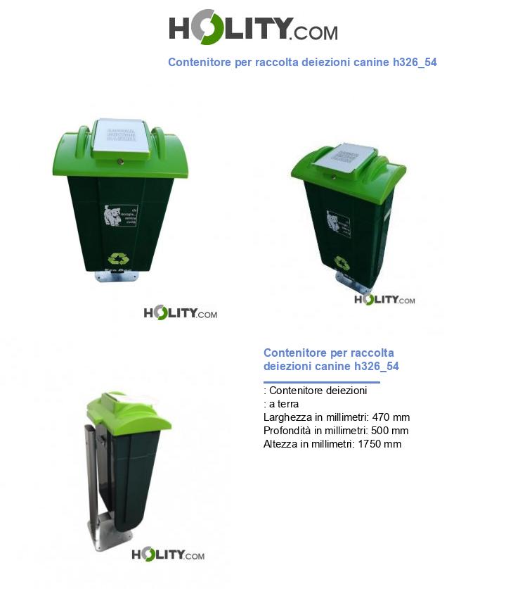 Contenitore per raccolta deiezioni canine h326_54