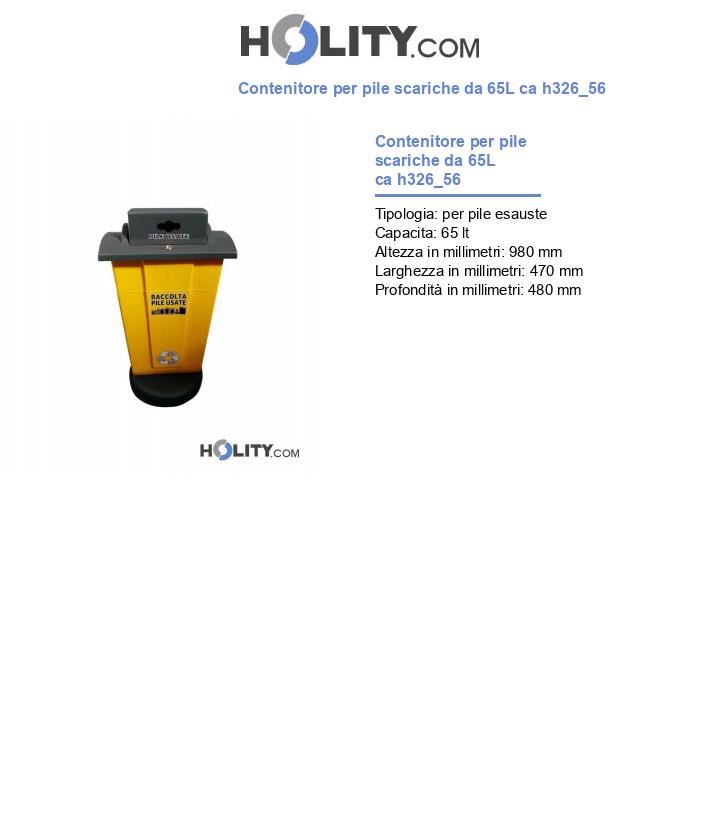 Contenitore per pile scariche da 65L ca h326_56