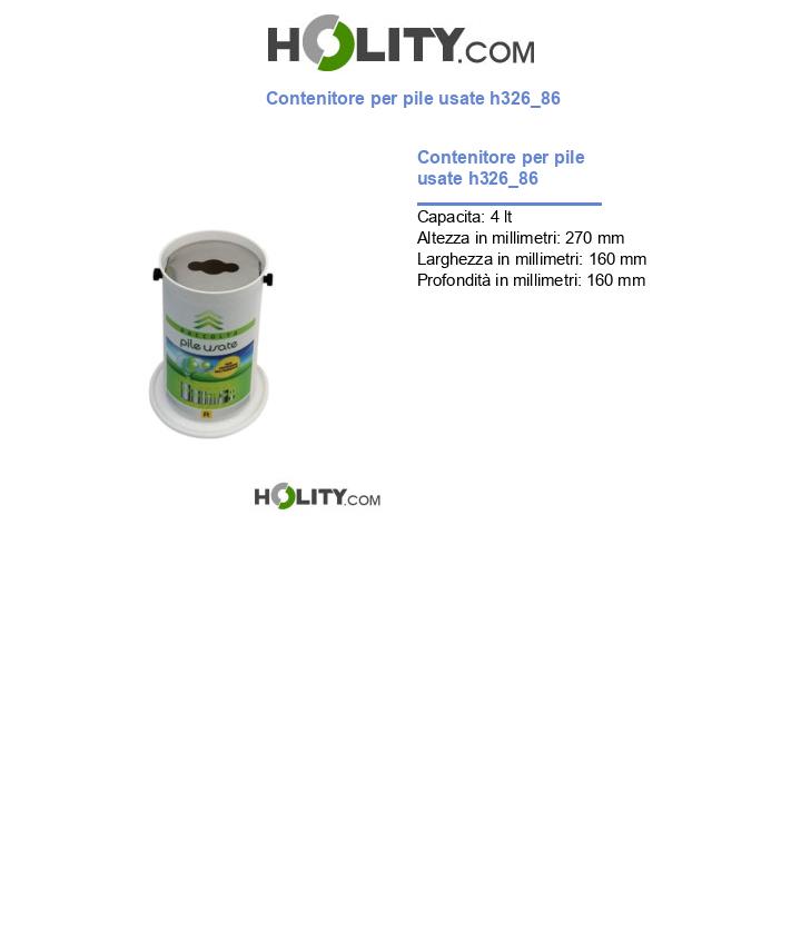 Contenitore per pile usate h326_86
