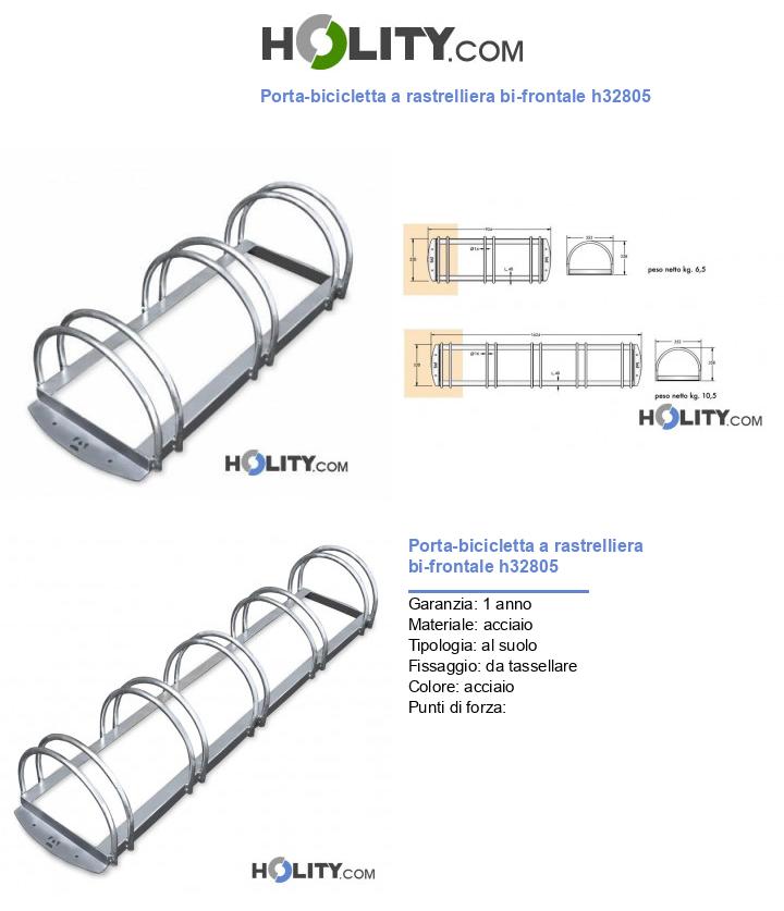 Porta-bicicletta a rastrelliera bi-frontale h32805