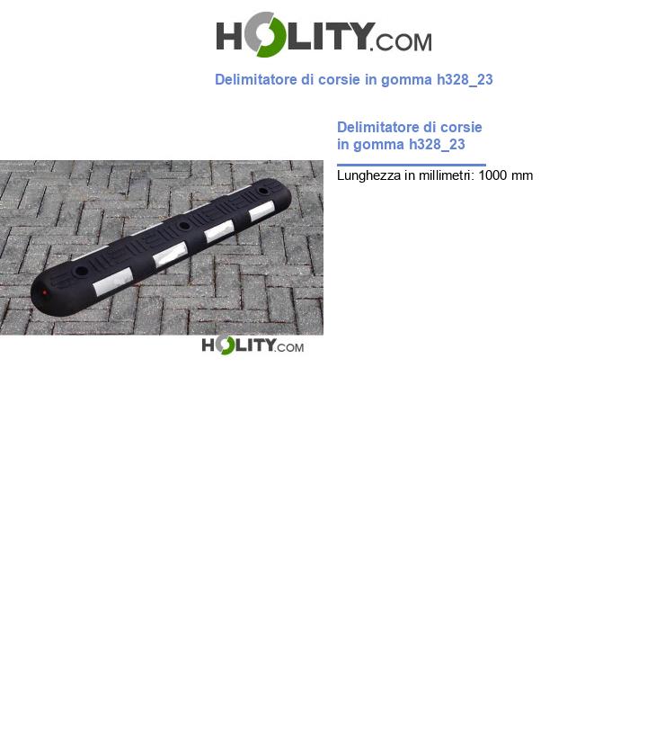 Delimitatore di corsie in gomma h328_23