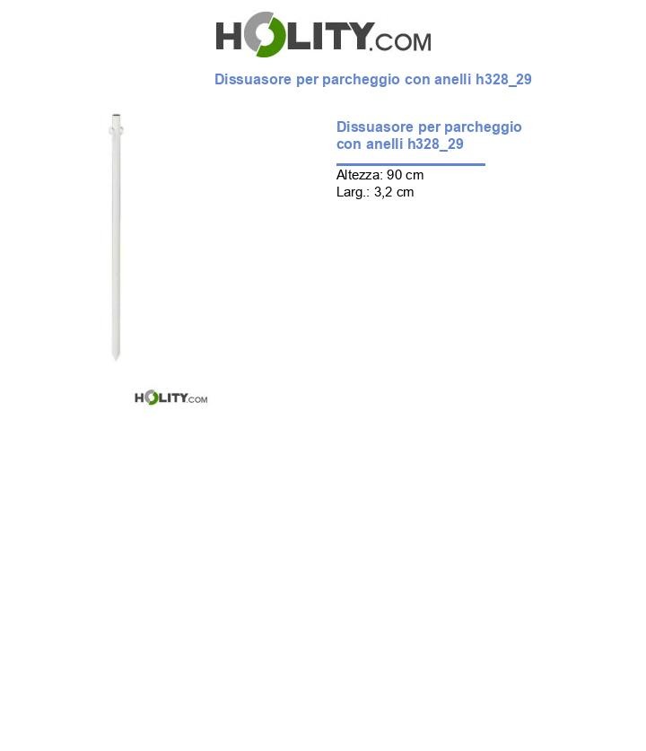 Dissuasore per parcheggio con anelli h328_29