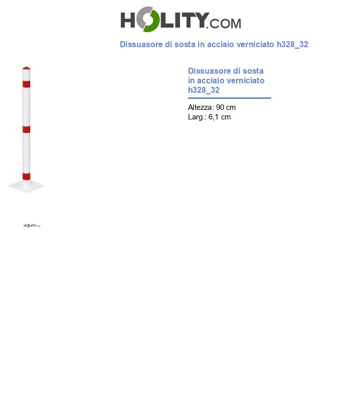 Dissuasore di sosta in acciaio verniciato h328_32