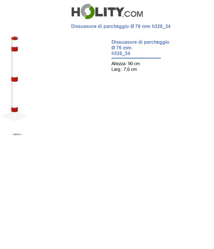 Dissuasore di parcheggio Ø 76 mm h328_34