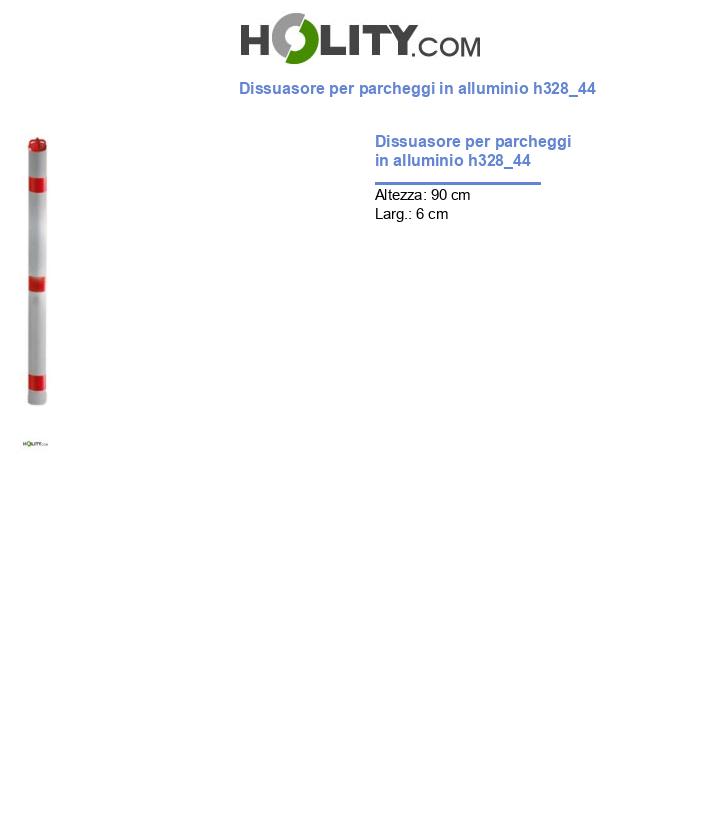 Dissuasore per parcheggi in alluminio h328_44