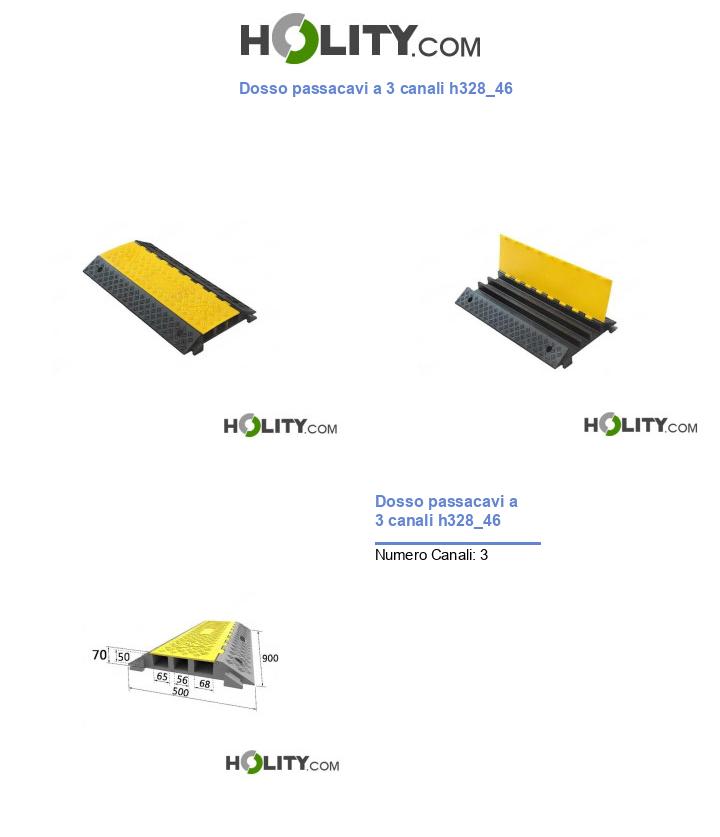 Dosso passacavi a 3 canali h328_46