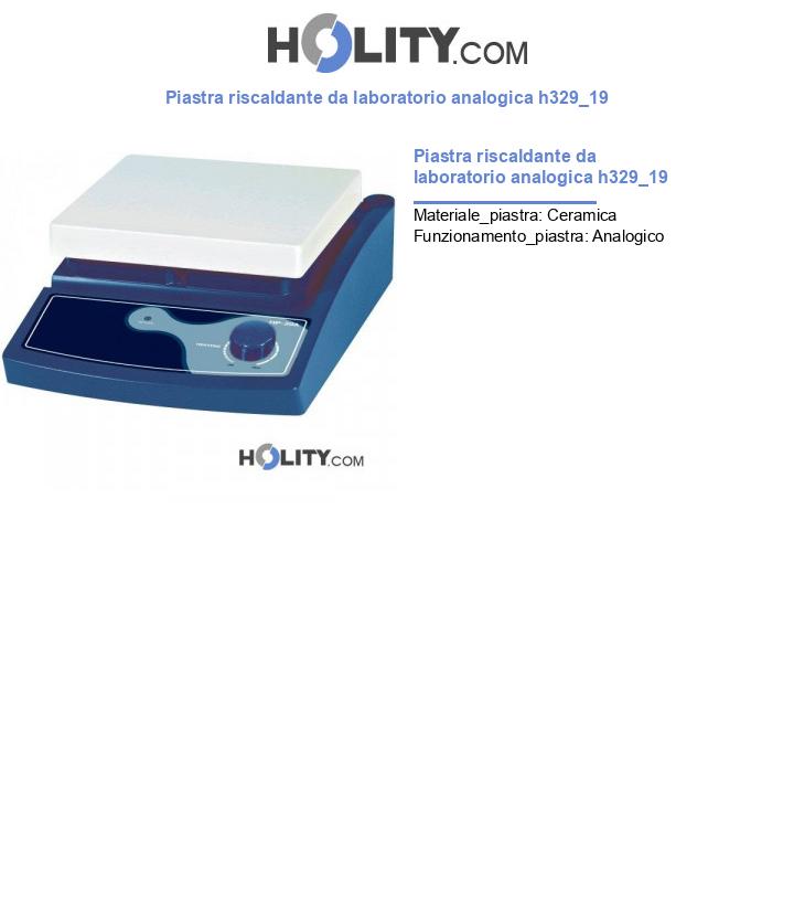 Piastra riscaldante da laboratorio analogica h329_19