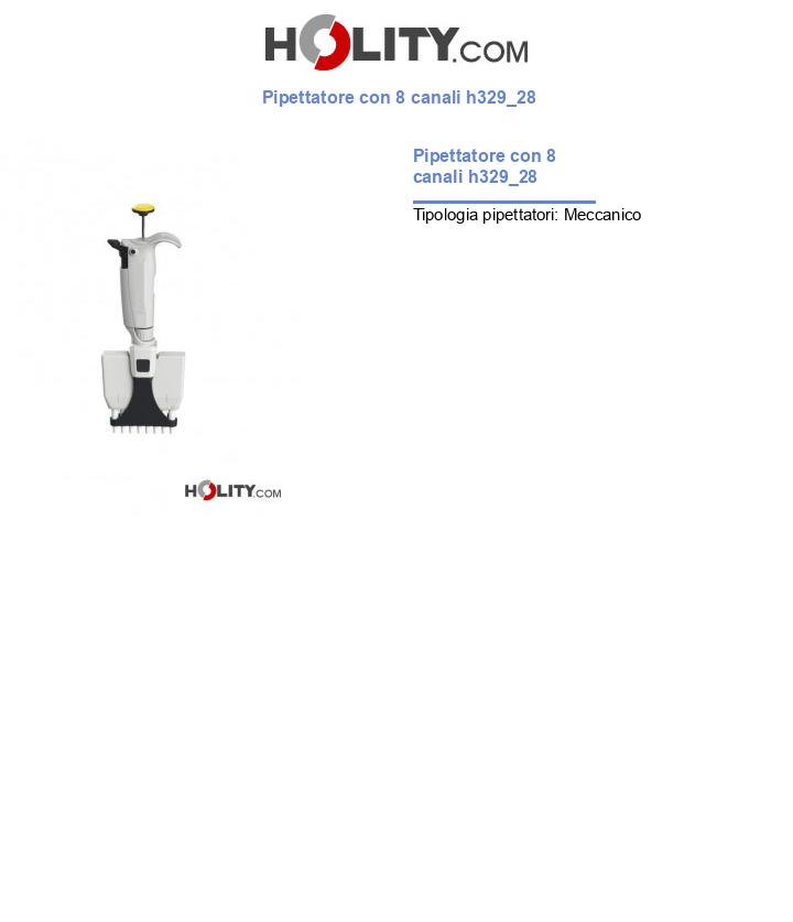Pipettatore con 8 canali h329_28
