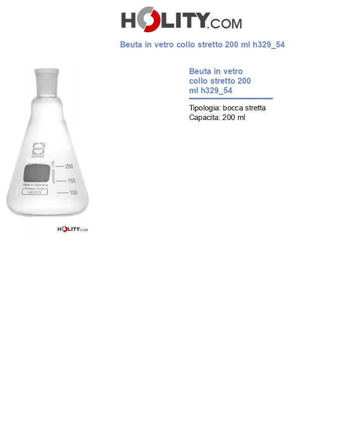 Beuta in vetro collo stretto 200 ml h329_54