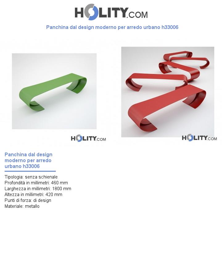 Panchina dal design moderno per arredo urbano h33006