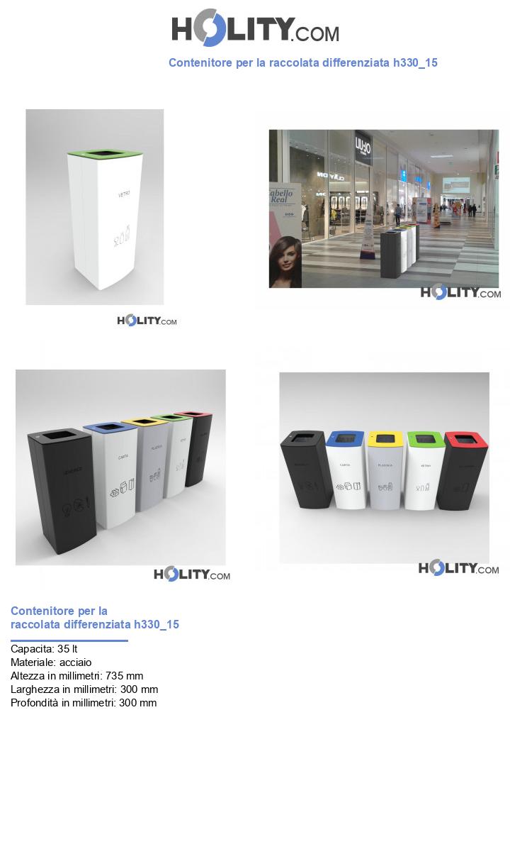 Contenitore per la raccolata differenziata h330_15