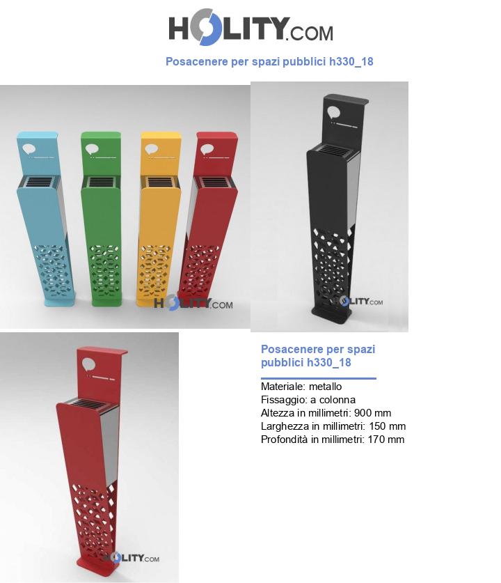 Posacenere per spazi pubblici h330_18
