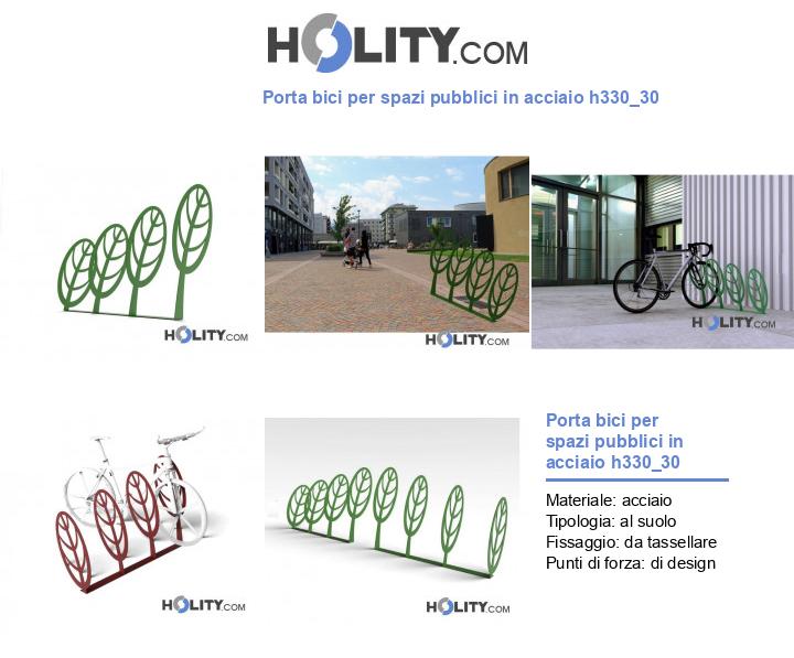 Porta bici per spazi pubblici in acciaio h330_30