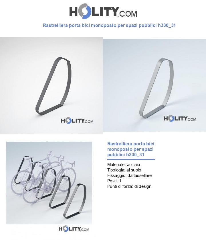 Rastrelliera porta bici monoposto per spazi pubblici h330_31