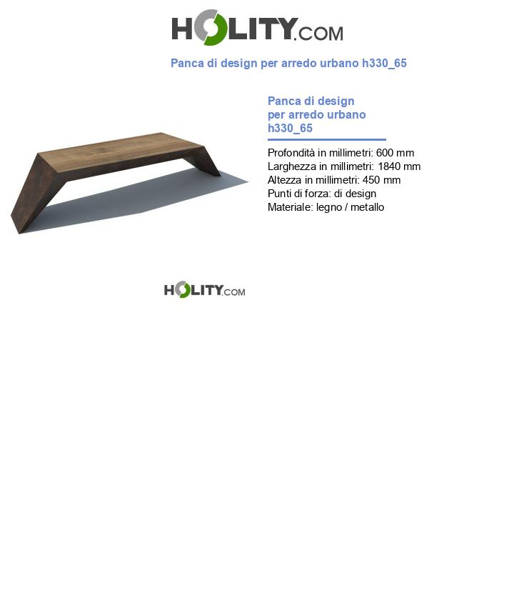 Panca di design per arredo urbano h330_65