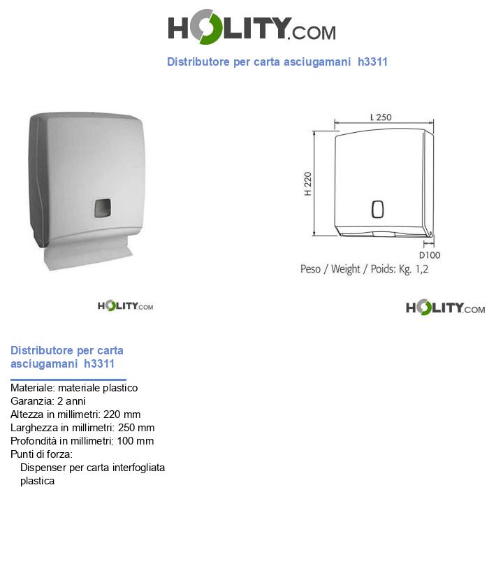 Distributore per carta asciugamani h3311