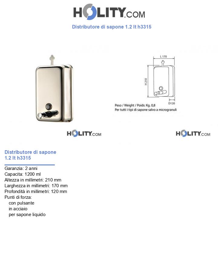Distributore di sapone 1.2 lt h3315