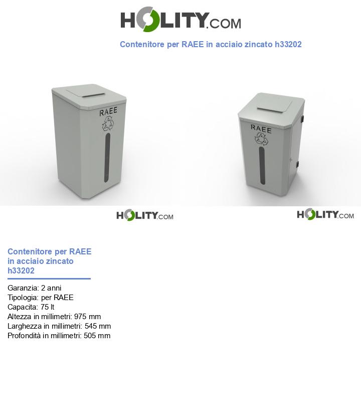 Contenitore per RAEE in acciaio zincato h33202