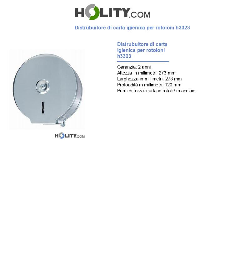 Distrubuitore di carta igienica per rotoloni h3323