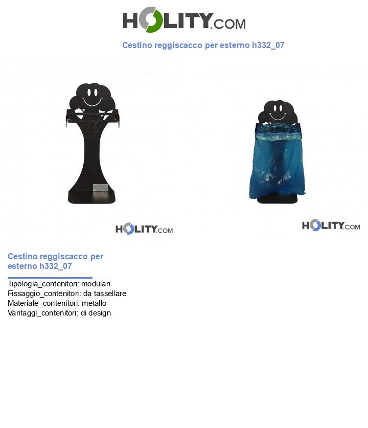 Cestino reggiscacco per esterno h332_07