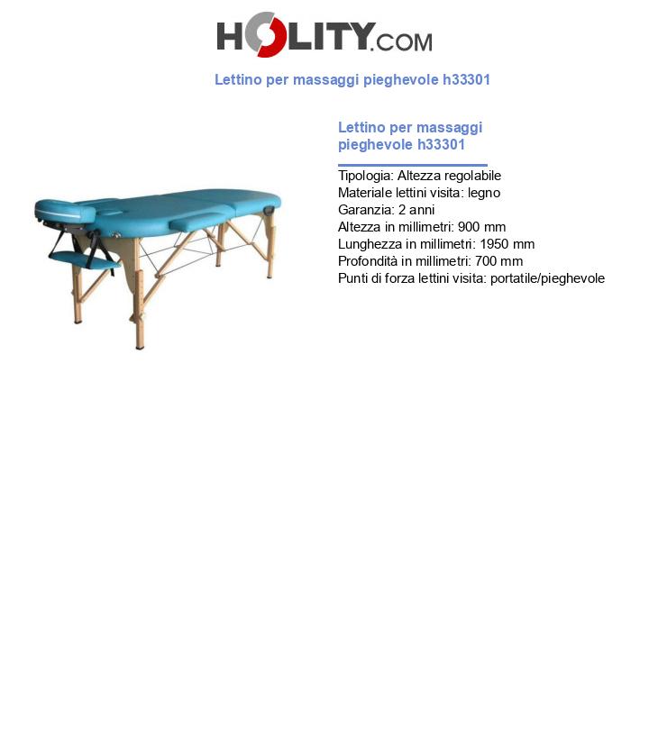 Lettino per massaggi pieghevole h33301