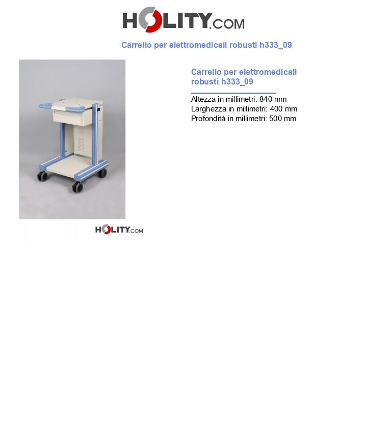 Carrello per elettromedicali robusti h333_09