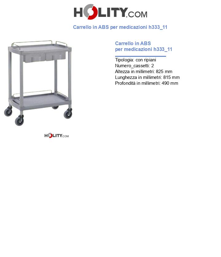 Carrello in ABS per medicazioni h333_11