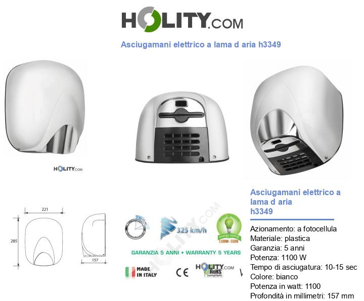 Asciugamani elettrico a lama d aria h3349