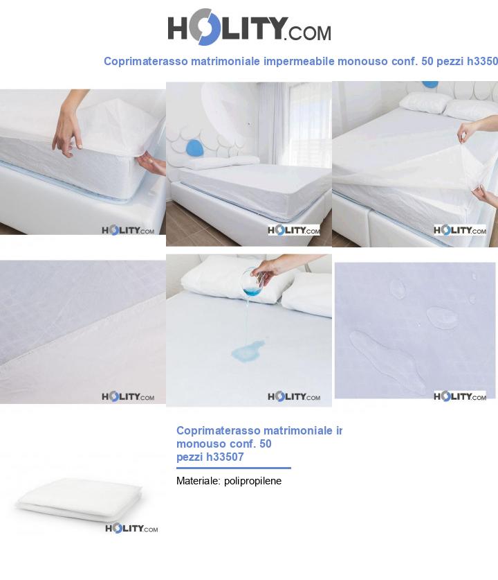 Coprimaterasso matrimoniale impermeabile monouso conf. 50 pezzi h33507