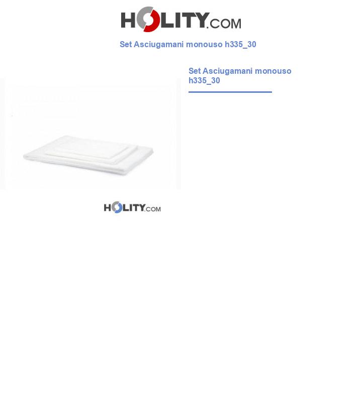 Set Asciugamani monouso h335_30