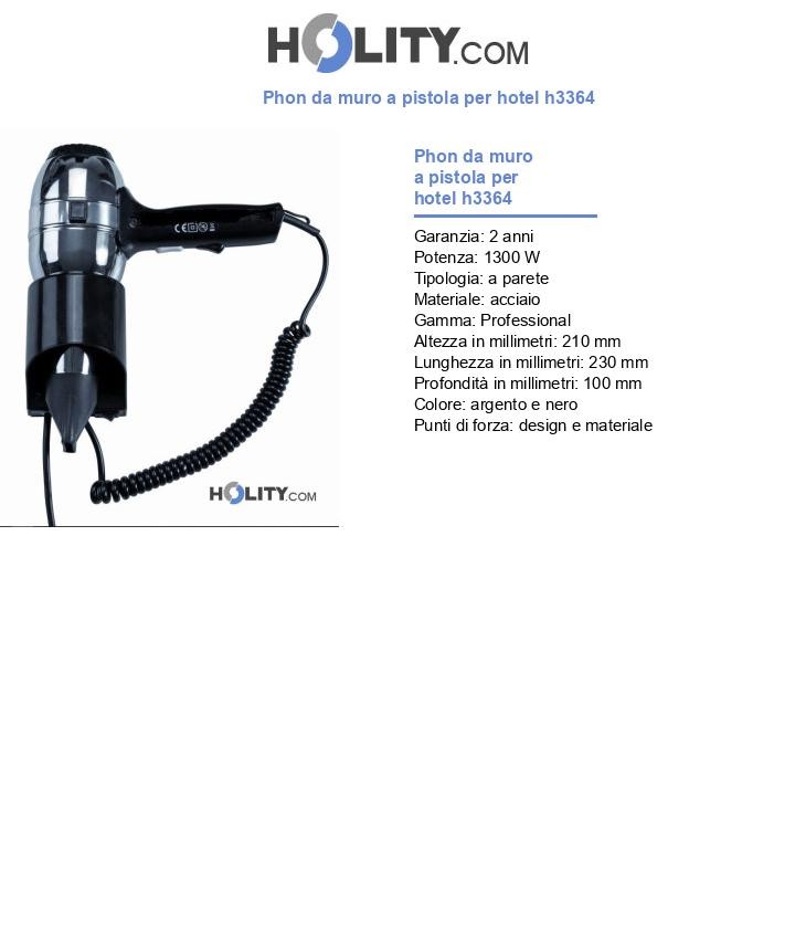 Phon da muro a pistola per hotel h3364