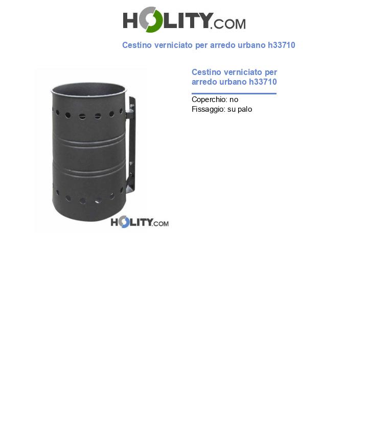 Cestino verniciato per arredo urbano h33710