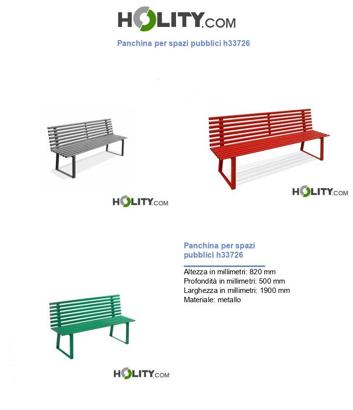 Panchina per spazi pubblici h33726