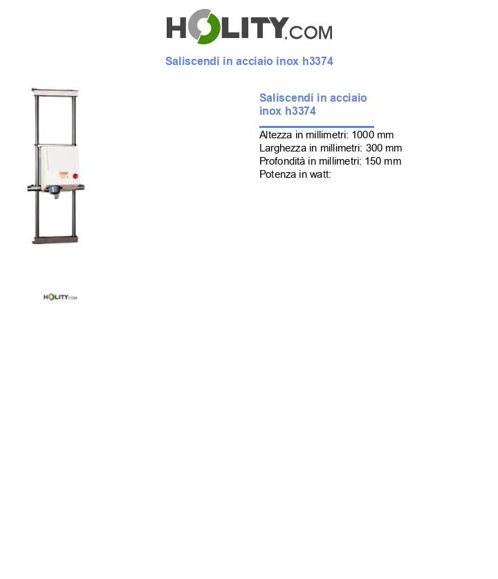Saliscendi in acciaio inox h3374