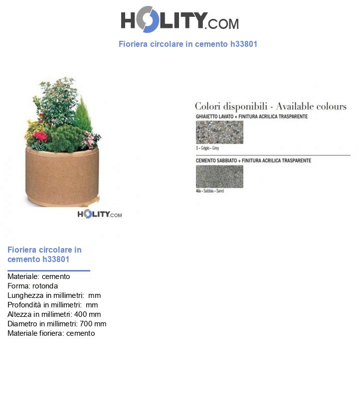 Fioriera circolare in cemento h33801