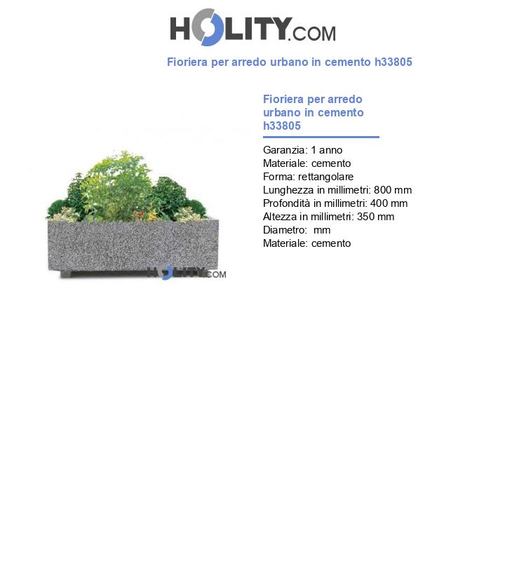 Fioriera per arredo urbano in cemento h33805