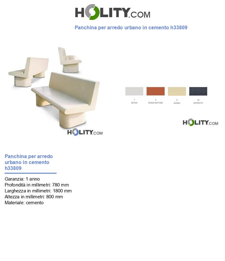 Panchina per arredo urbano in cemento h33809